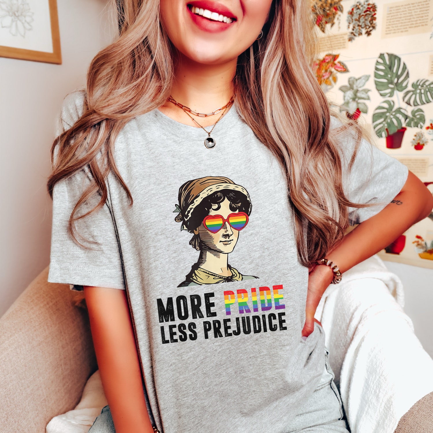 LGBTQ Pride And Prejudice Jane Austen Funny Social Justice Reading Book Literary Shirt image 2