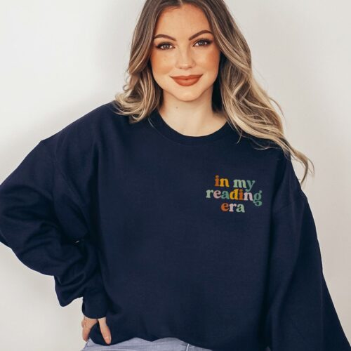 In My Reading Era Bookish Lovers Librarians Cute Women Nerd Sweatshirt image 0