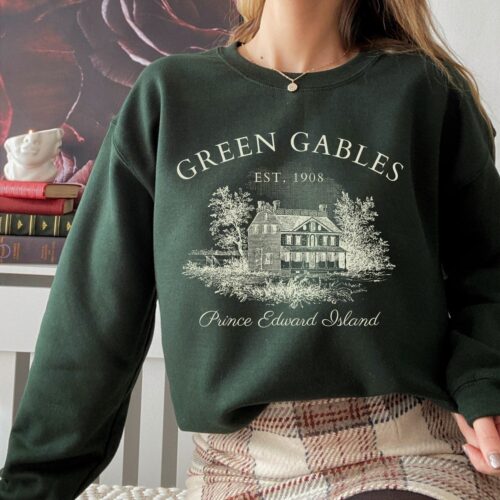 Green Gables Fandom Light Academia Reading Bookish Literature Sweatshirt image 0