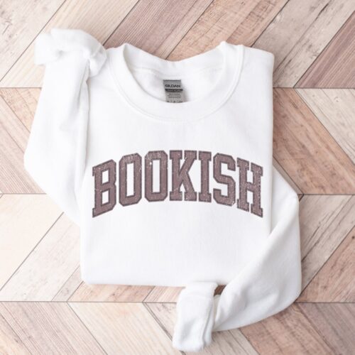 Bookish Lover Reading Teacher Librarian Literature Cute Nerd Sweatshirt image 0