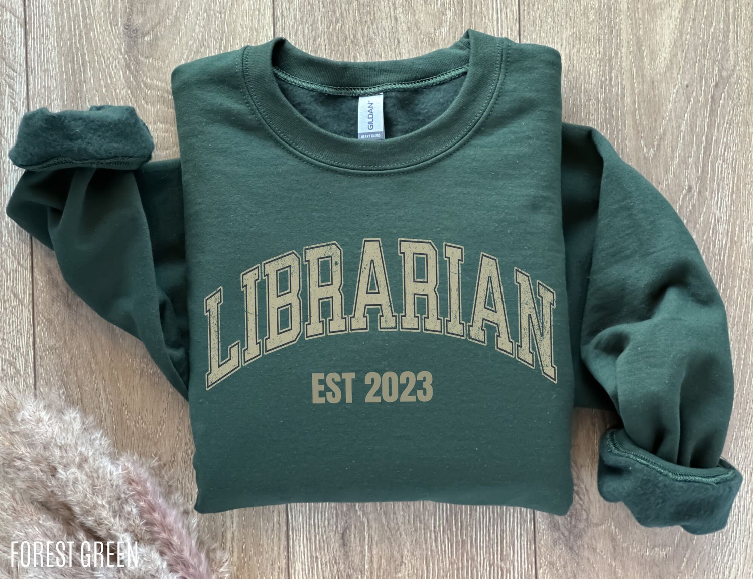 Custom Librarian EST 2023 Bookish Women Men School Reading Lover Sweatshirt image 5