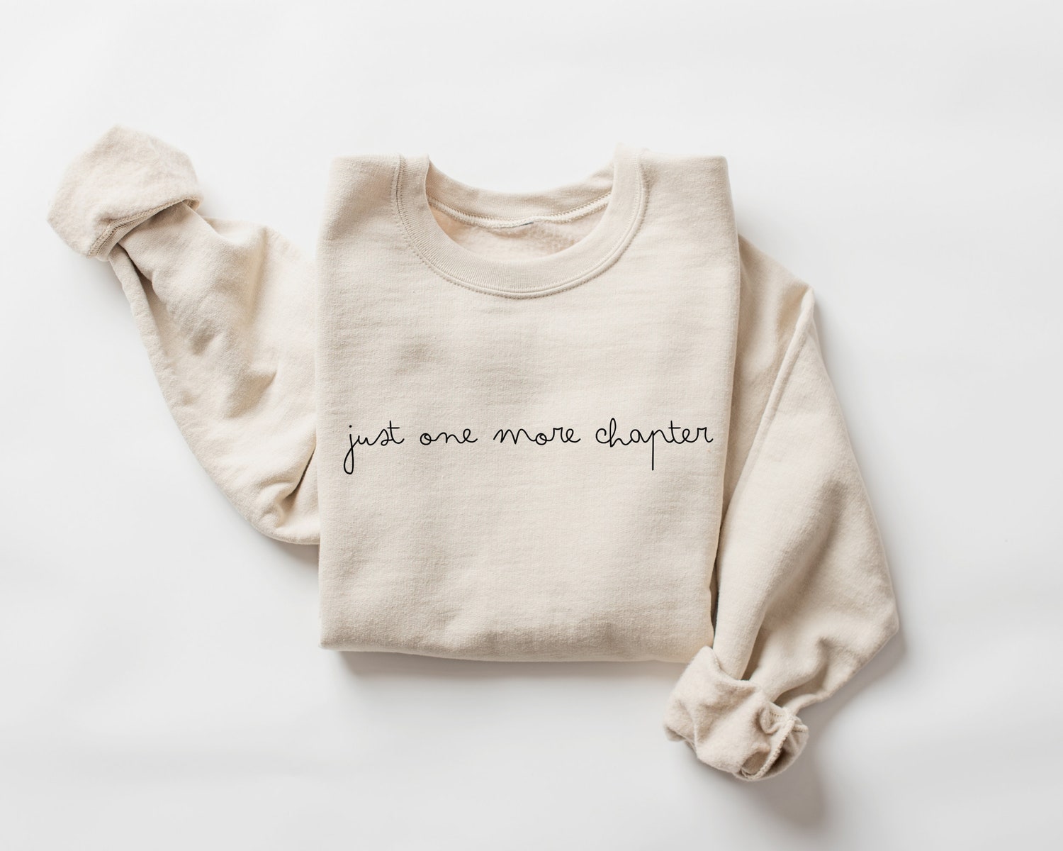 Just One More Chapter Bookish Reading Lovers Librarian Cute Sweatshirt image 2