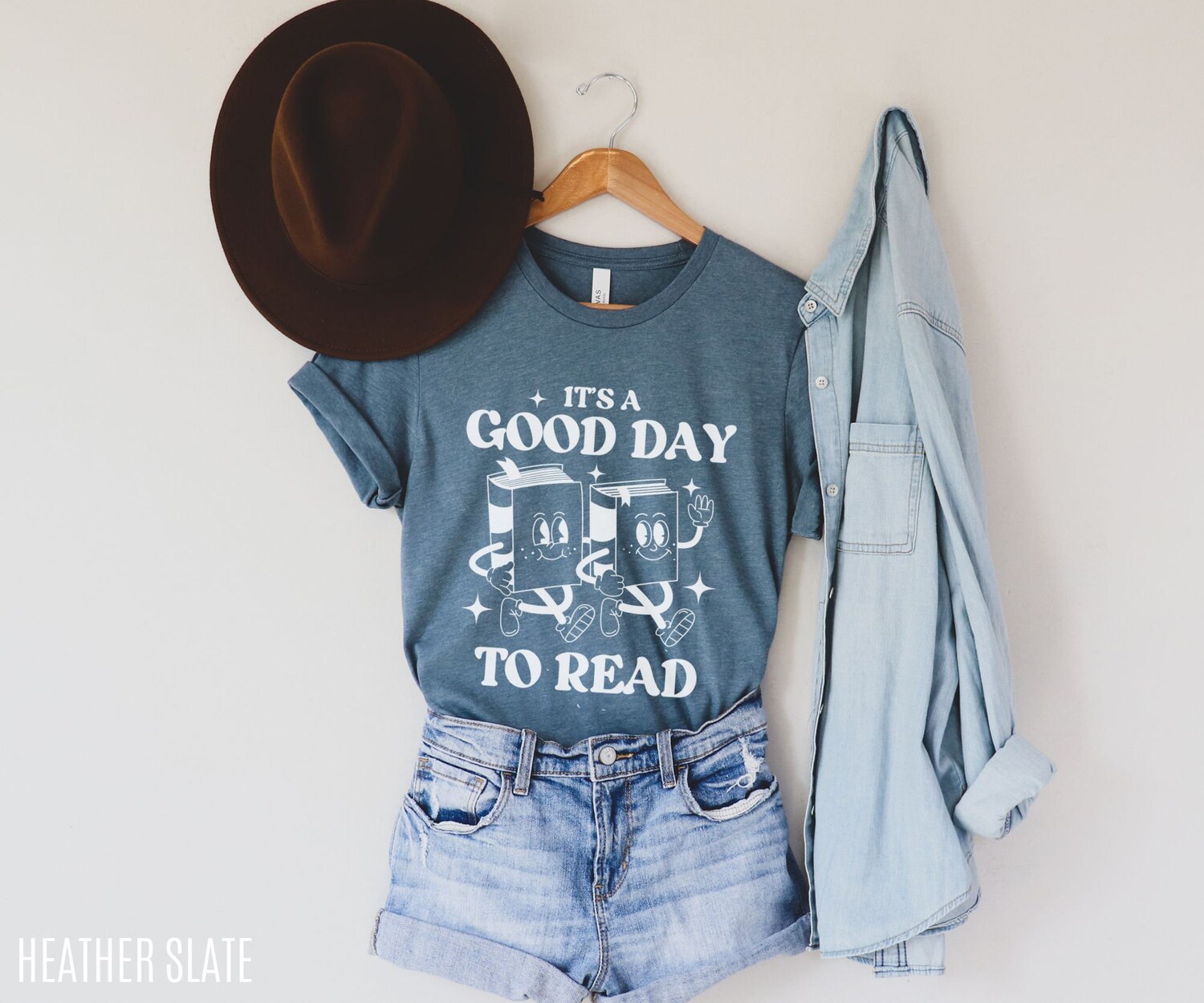 Retro It's A Good Day To Read Book Lover Literary Reading Teacher Librarian Shirt image 5