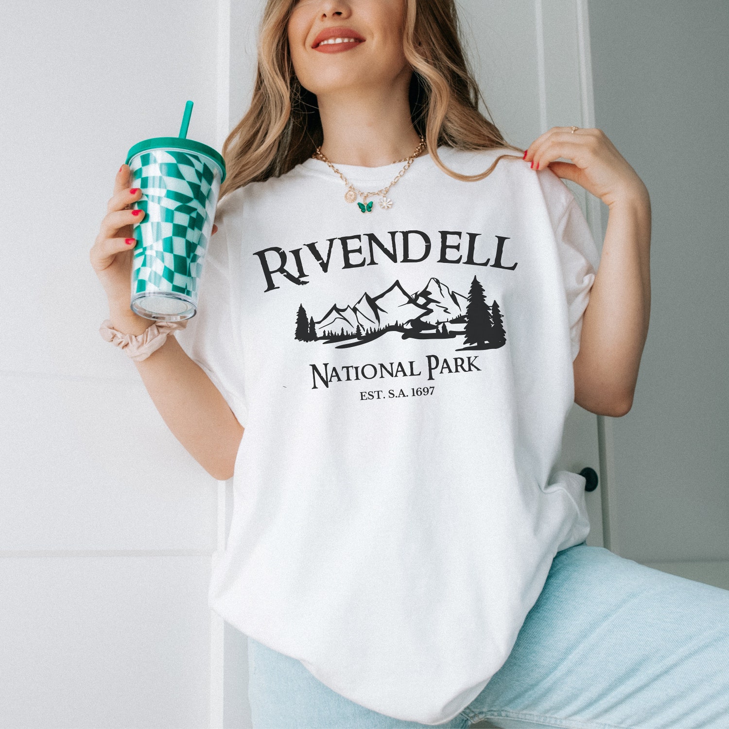 Vintage Rivendell Reading Book Birthday Christmas Librarian Teacher Gothic Geek Shirt image 1