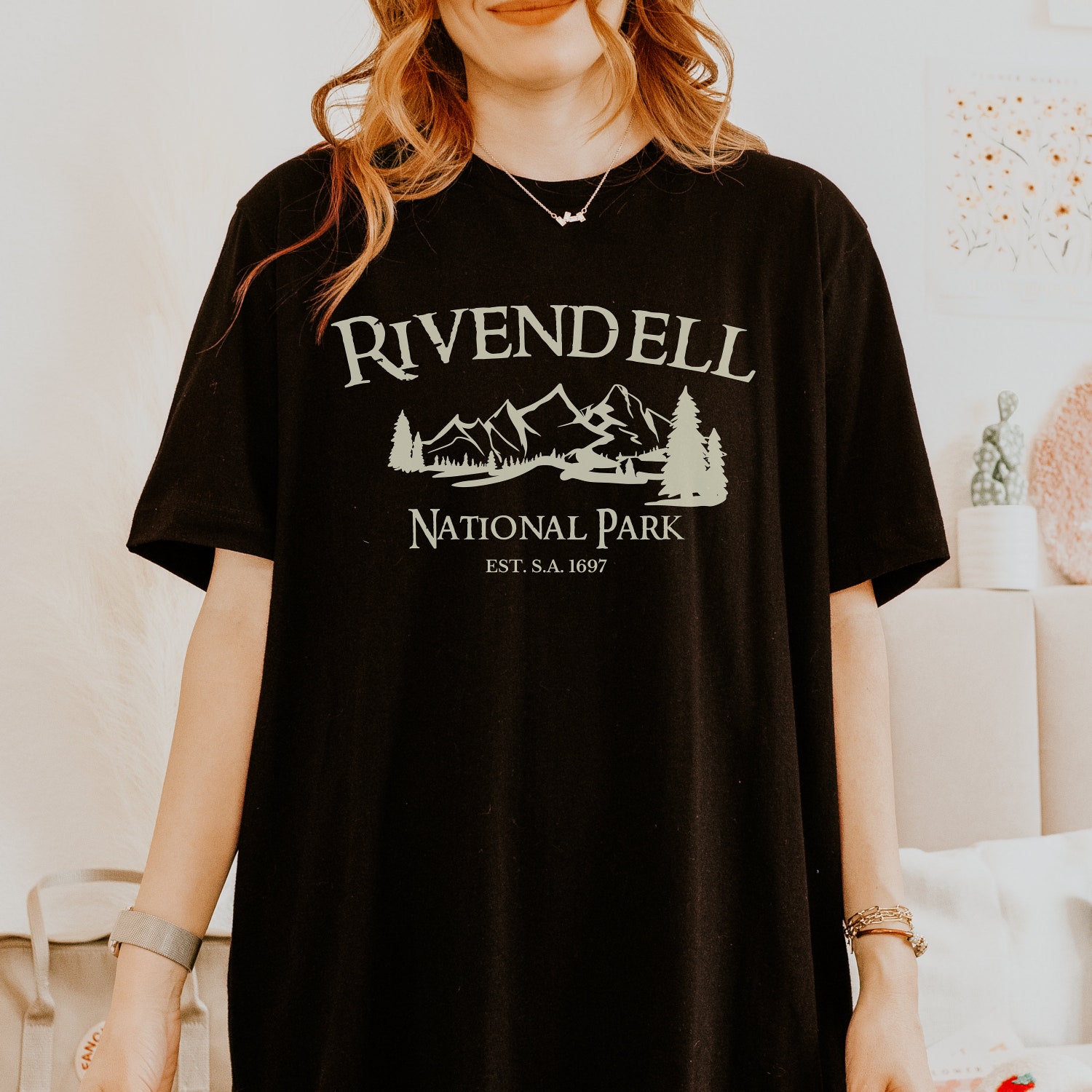 Vintage Rivendell Reading Book Birthday Christmas Librarian Teacher Gothic Geek Shirt image 4