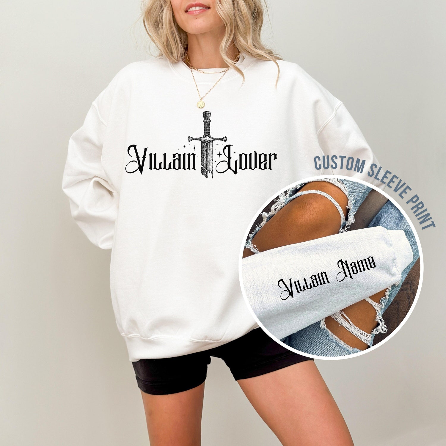 Custom Book Villain Lover Smutty Nerd Things Romance Reader Fantasy Sweatshirt image 5