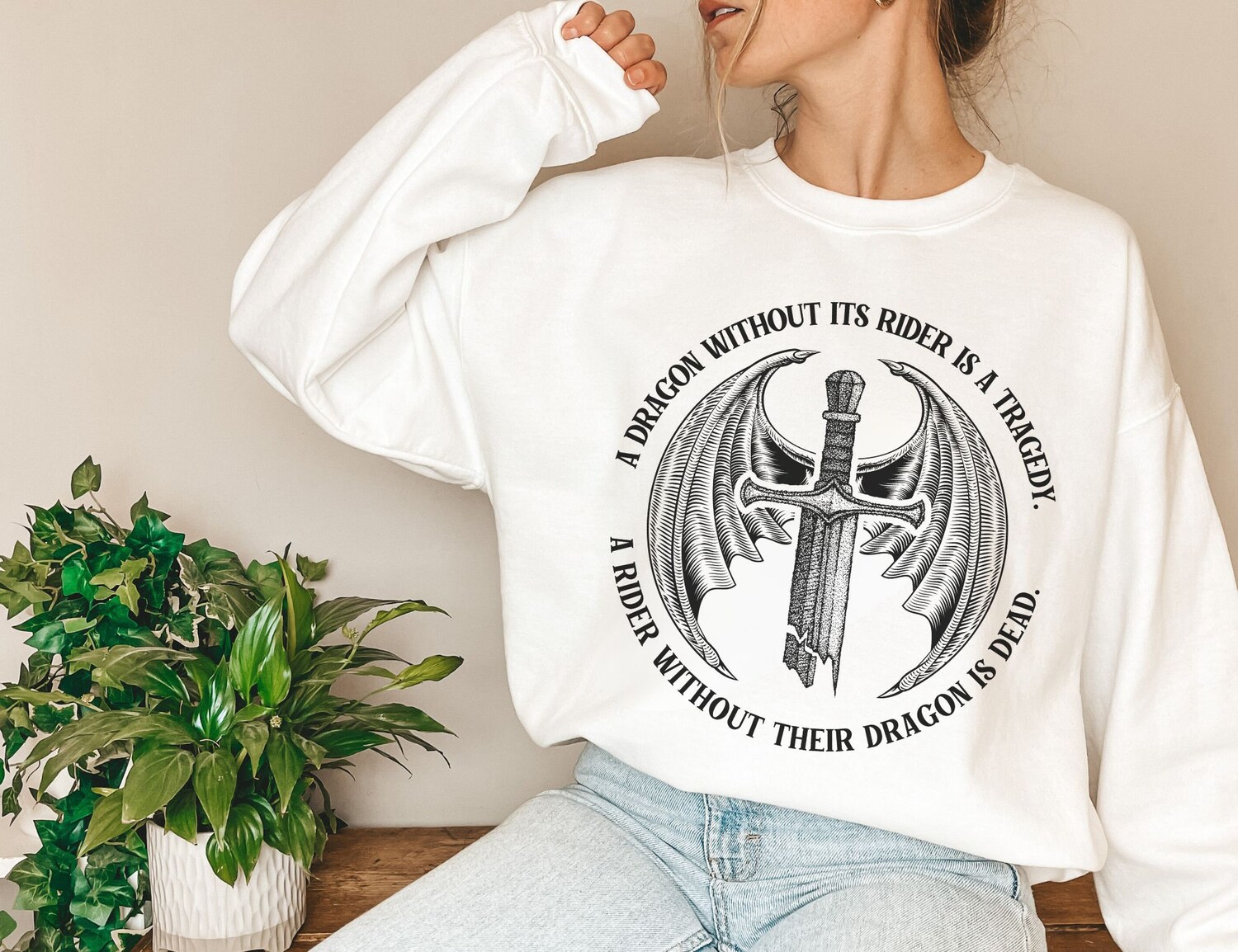 Fourth Wing Dragon Rider Bookish Iron Flame Xaden Riorson Sword Sweatshirt image 2