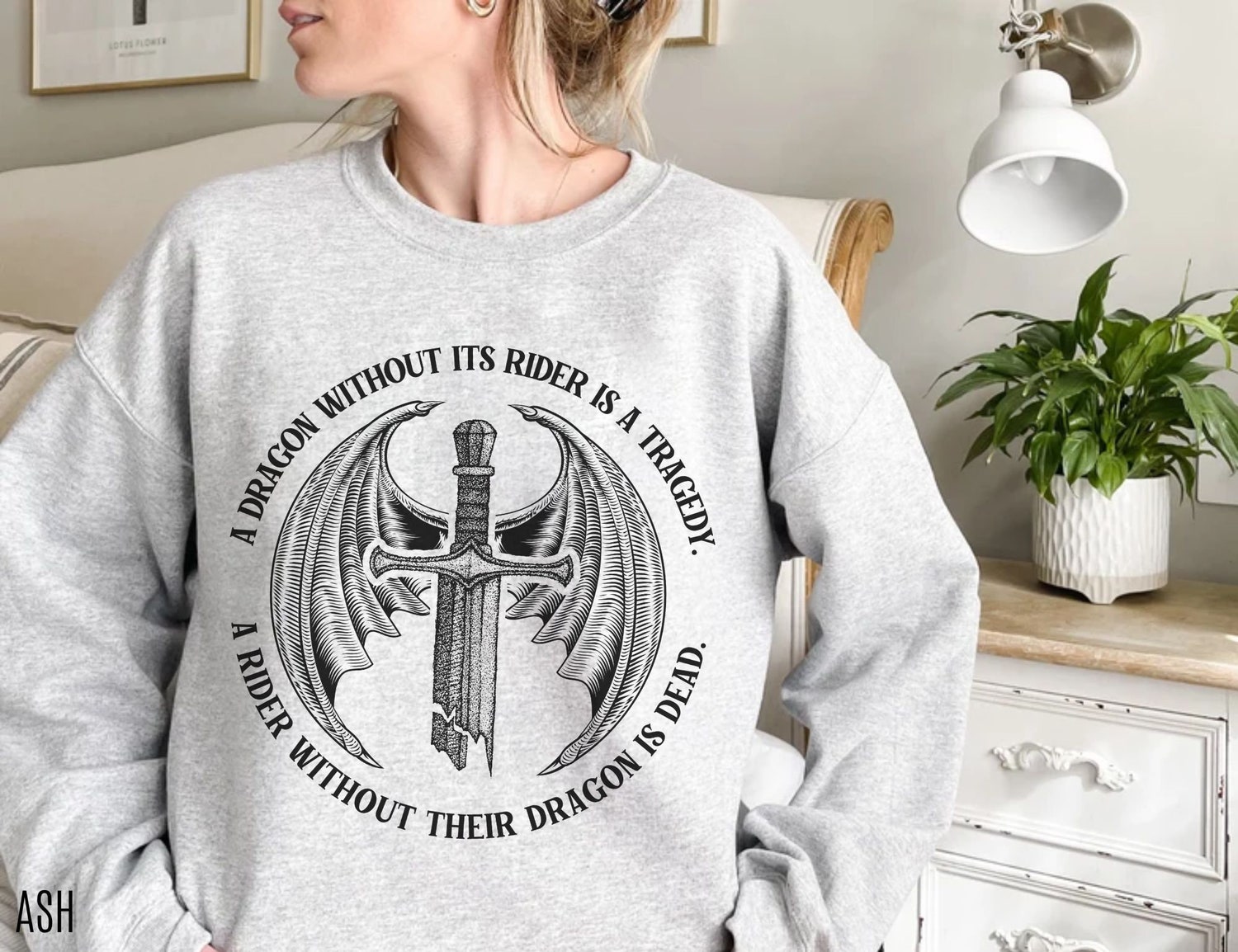 Fourth Wing Dragon Rider Bookish Iron Flame Xaden Riorson Sword Sweatshirt image 4