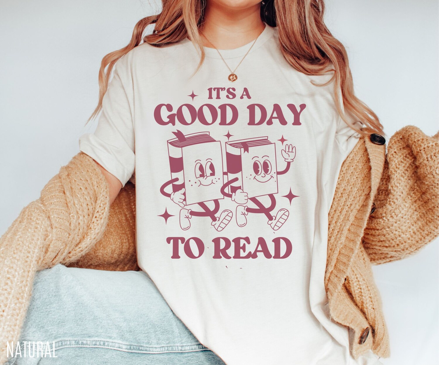 Retro It's A Good Day To Read Book Lover Literary Reading Teacher Librarian Shirt image 3