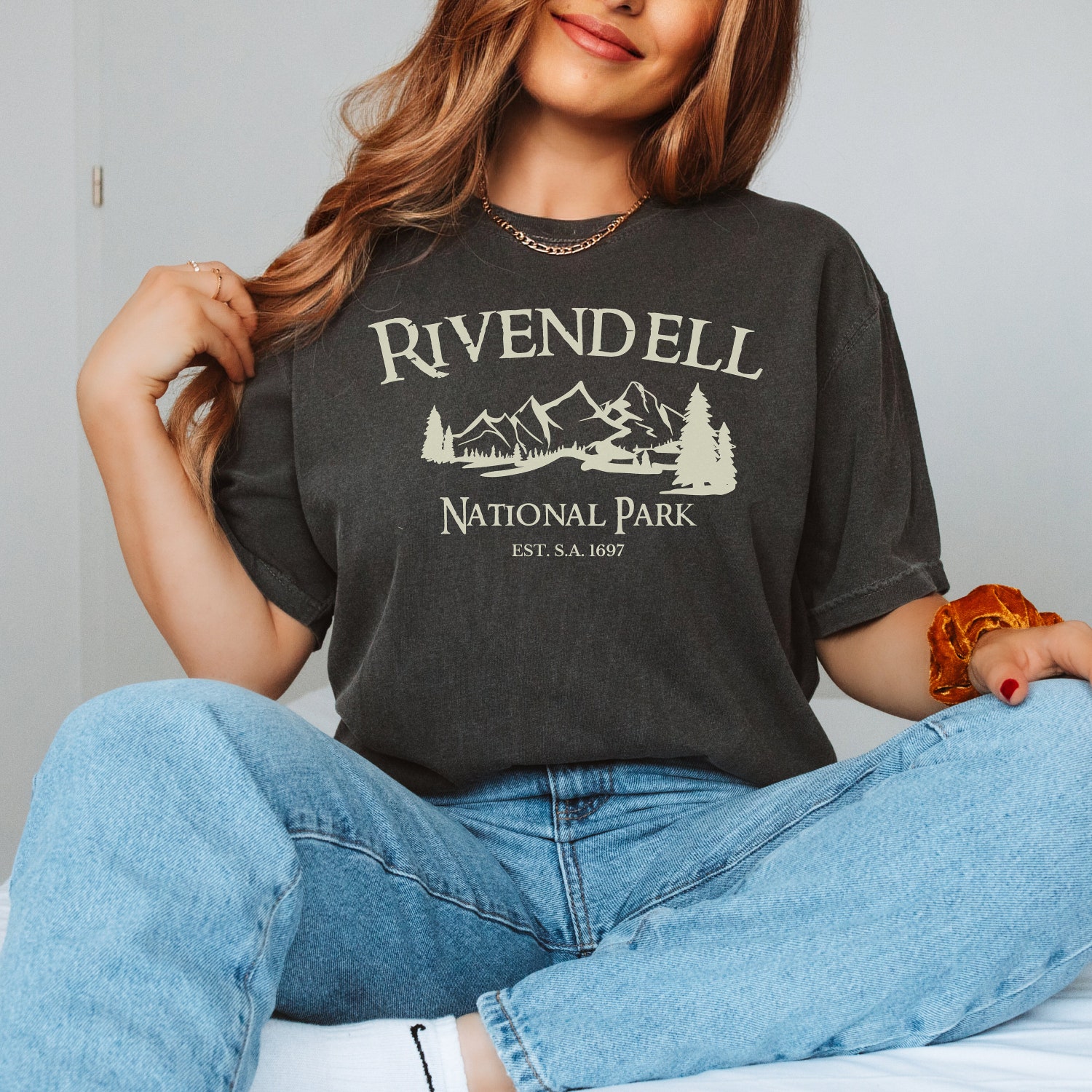 Vintage Rivendell Reading Book Birthday Christmas Librarian Teacher Gothic Geek Shirt image 5