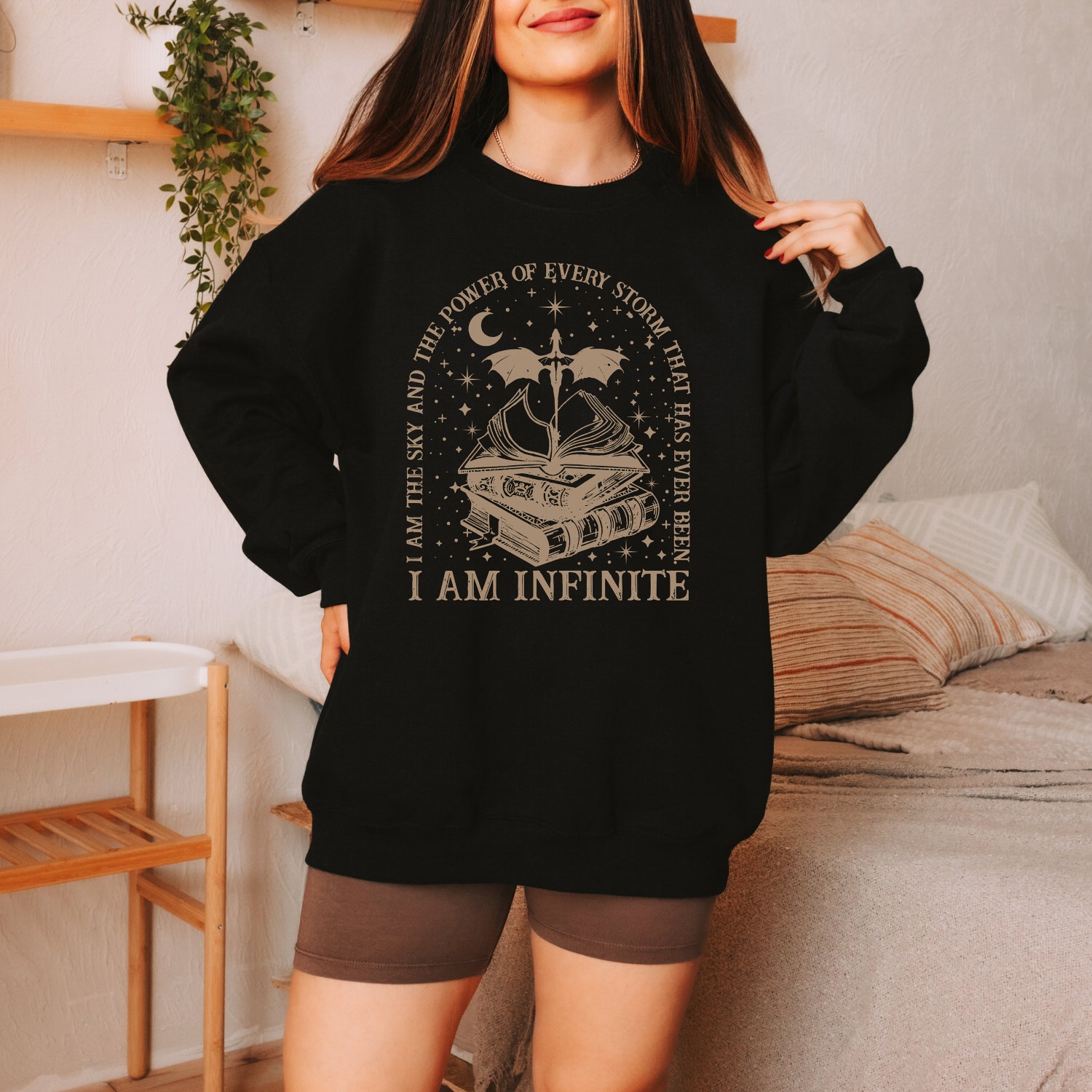 Dark Academia Reading Book Dragon Fandom Quote Birthday Christmas Literary Sweatshirt image 7