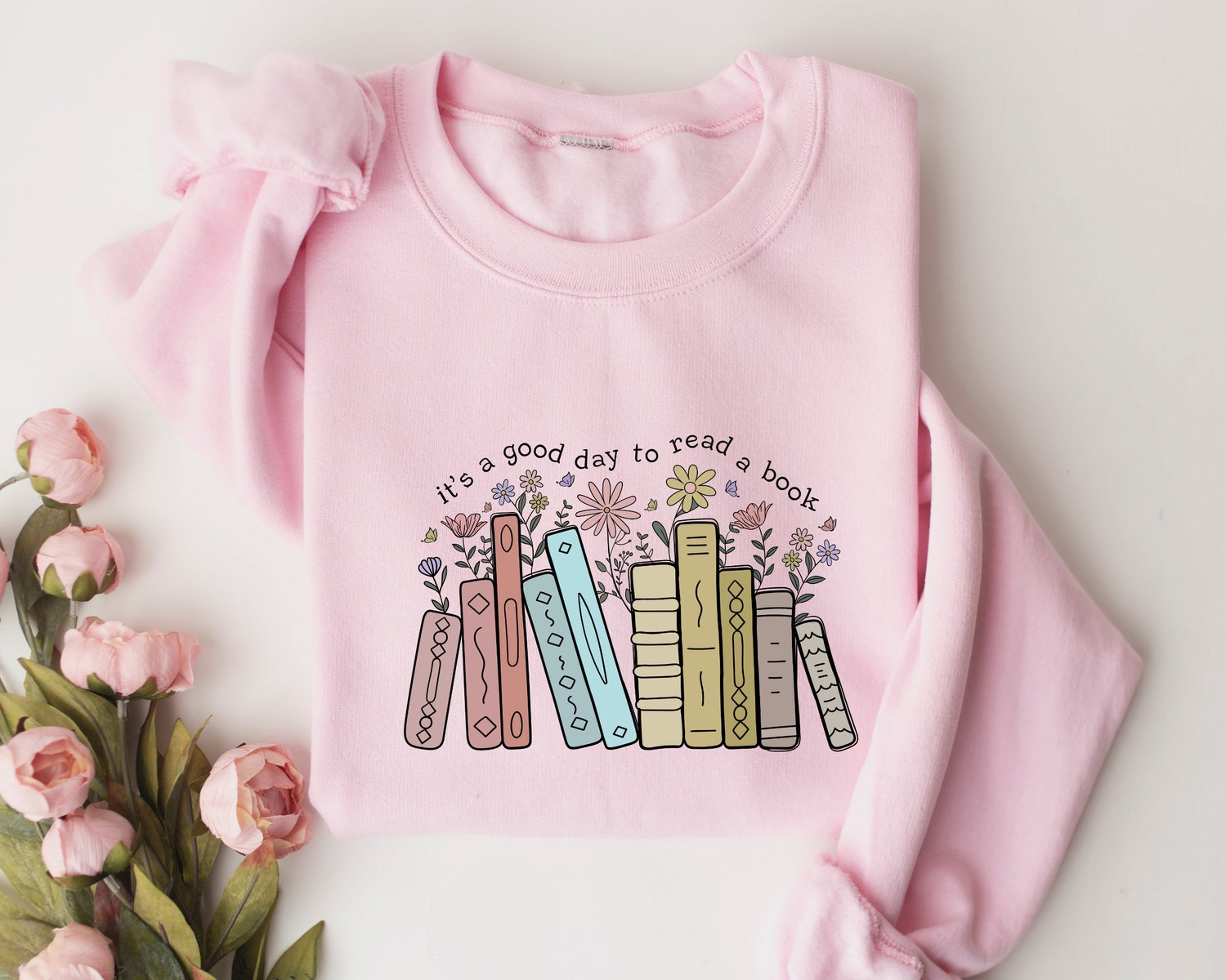 Its A Good Day To Read A Book Teacher Lovers Back To School Sweatshirt image 2