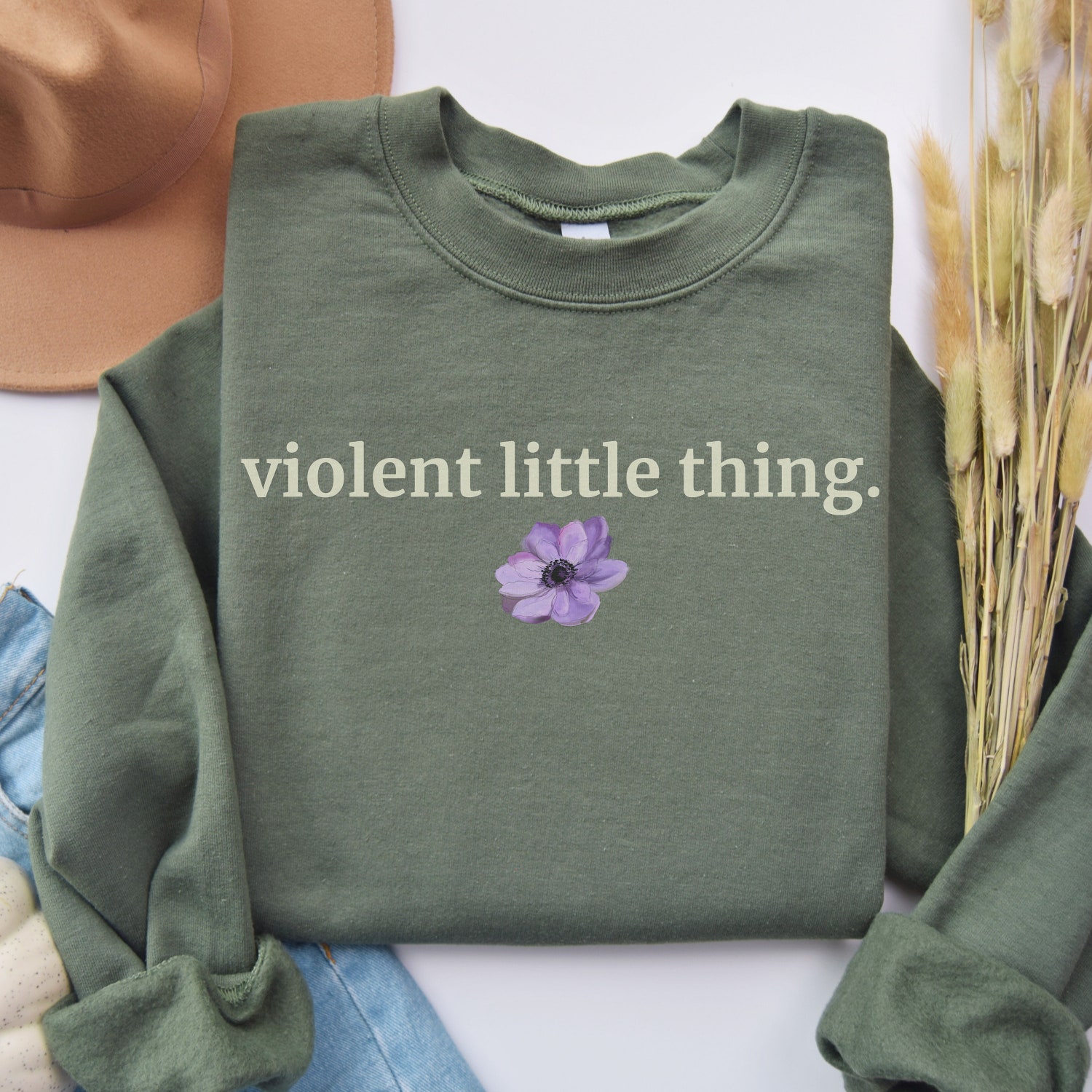 Dark Academia Violent Little Dragon Book Reading Fandom Birthday Christmas Sweatshirt image 1