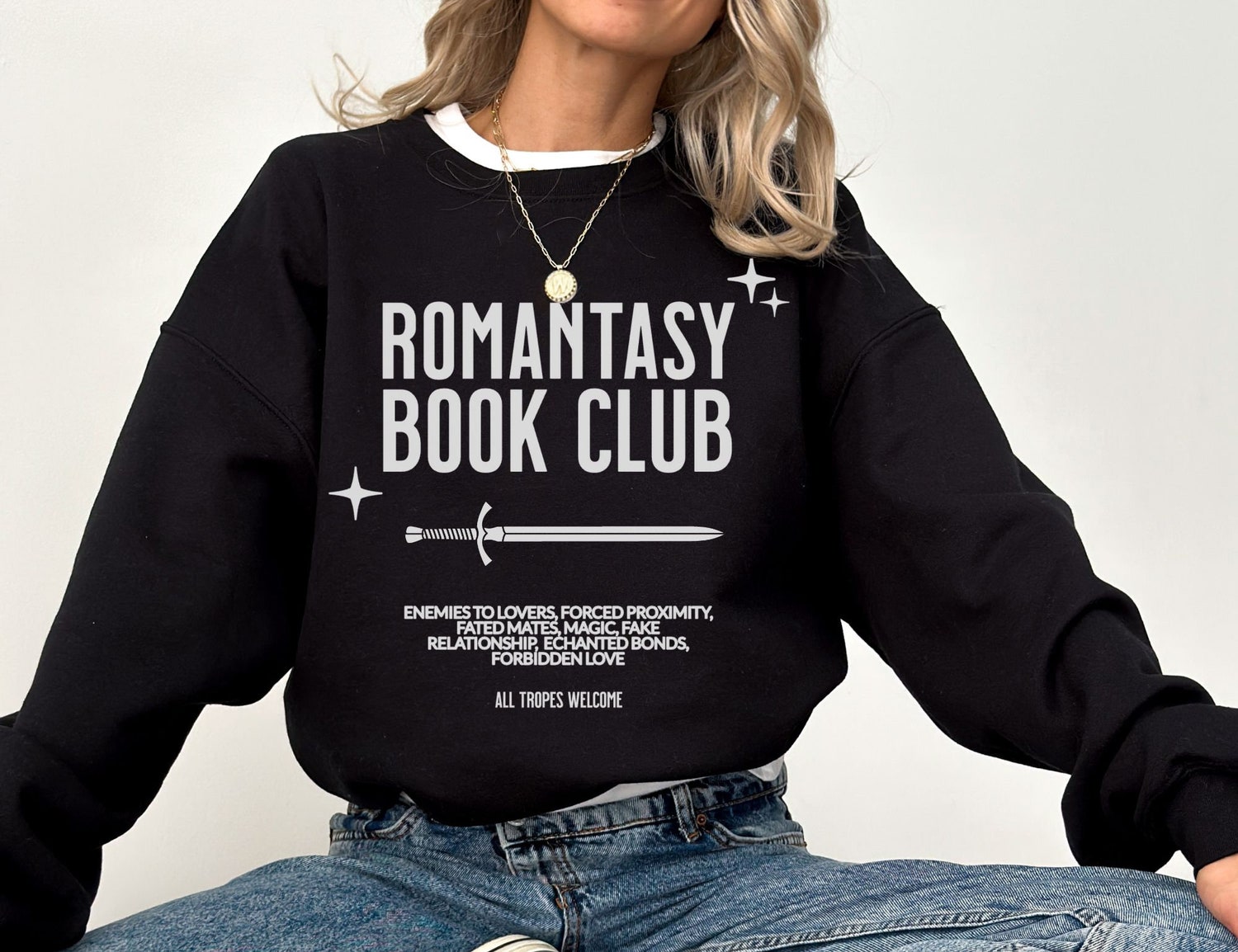 Romantasy Book Club Reader Lover Sword Smut Lover Dark Romance Sweatshirt image 4