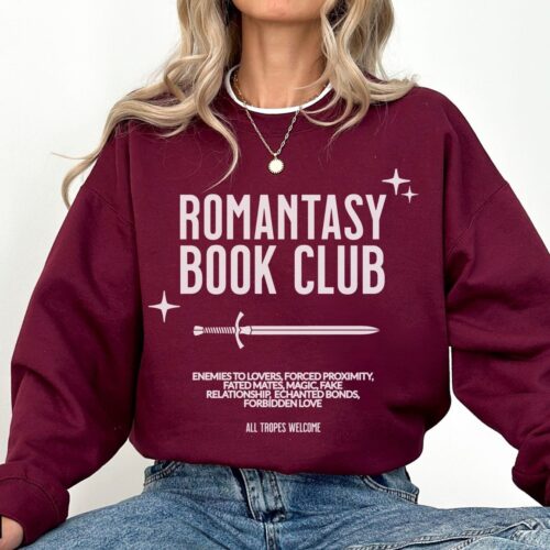 Romantasy Book Club Reader Lover Sword Smut Lover Dark Romance Sweatshirt image 0