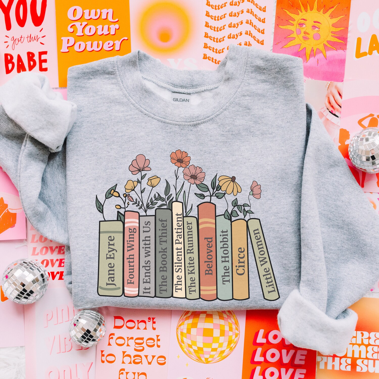 Bookshelf Custom Birthday Christmas Book Club Reading Fandom Librarian Sweatshirt image 4