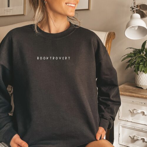 Booktrovert Club Lover Reading Literature Teacher Librarian Sweatshirt image 0