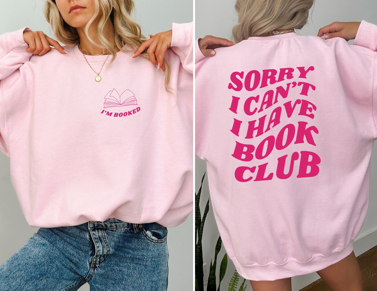 Sorry I Can't Have Book Club Reading Teacher Librarian Women Sweatshirt image 2