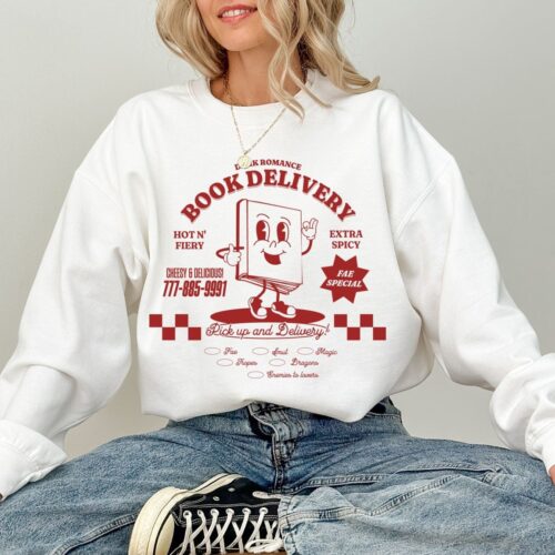 Dark Romance Book Delivery Hot N' Fiery F Reader Smut Lover Sweatshirt image 0