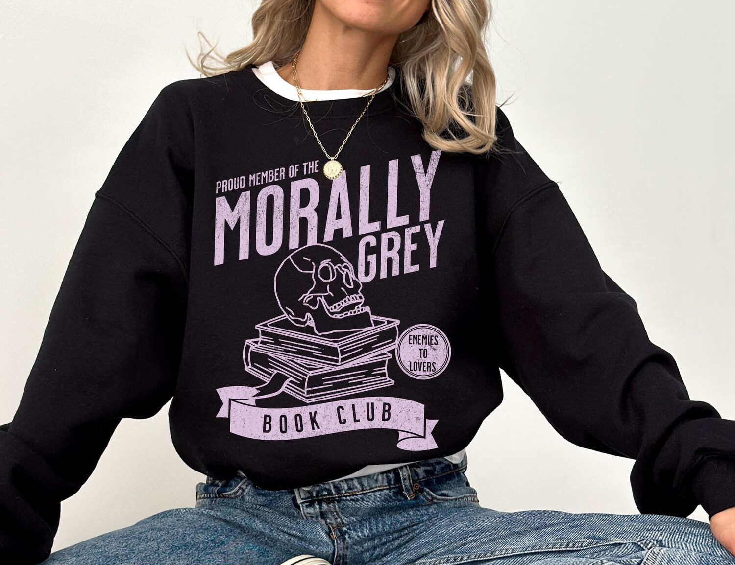 Morally Grey Book Club Dark Romance Reader Spicy Lover Smut Sweatshirt image 3