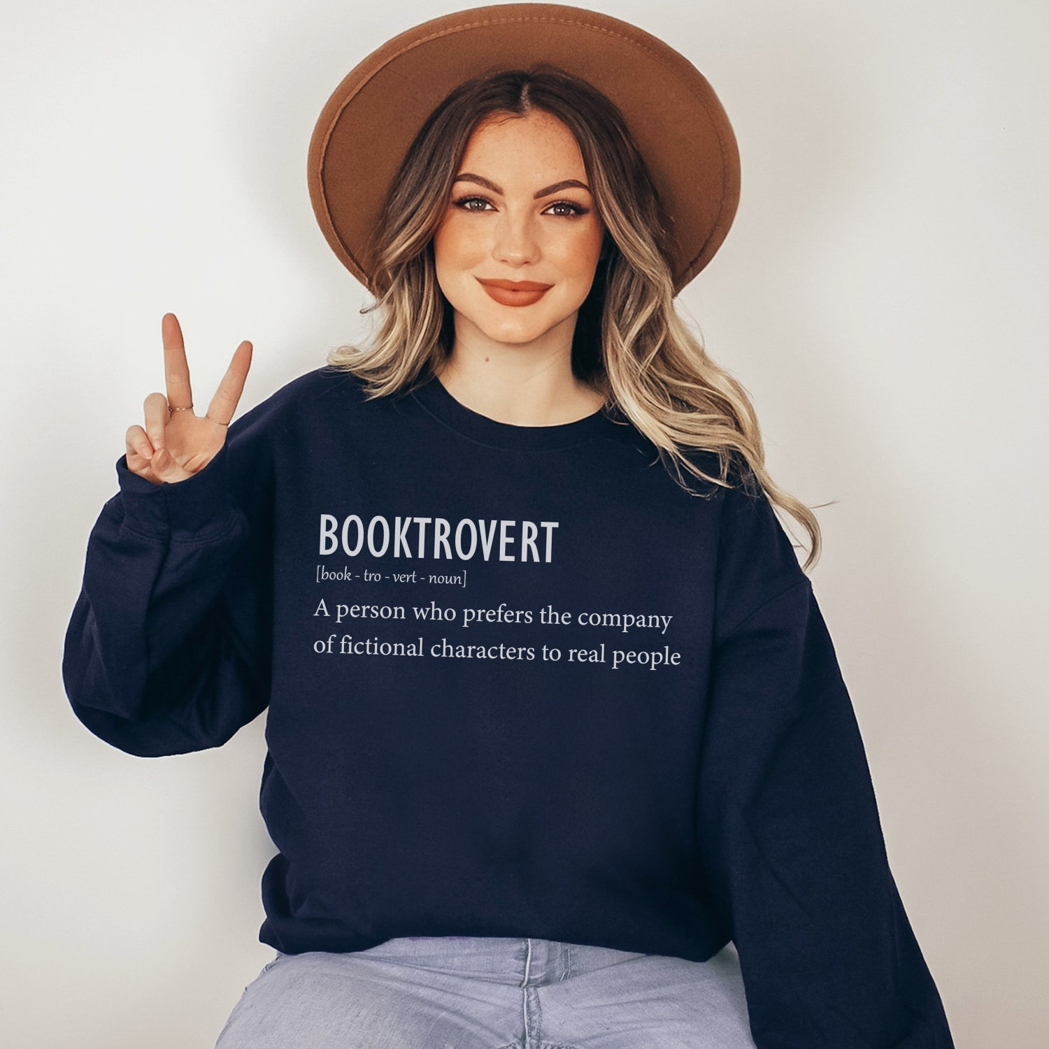 Booktrovert Fandom Literature Love Reading Teacher Christmas Birthday Sweatshirt image 5