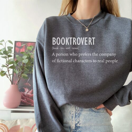 Booktrovert Fandom Literature Love Reading Teacher Christmas Birthday Sweatshirt image 0