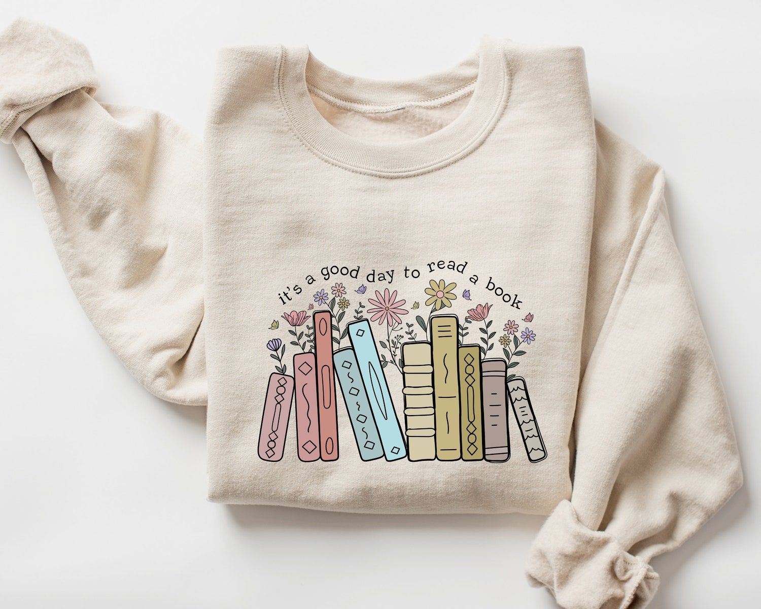 Its A Good Day To Read A Book Teacher Lovers Back To School Sweatshirt image 1