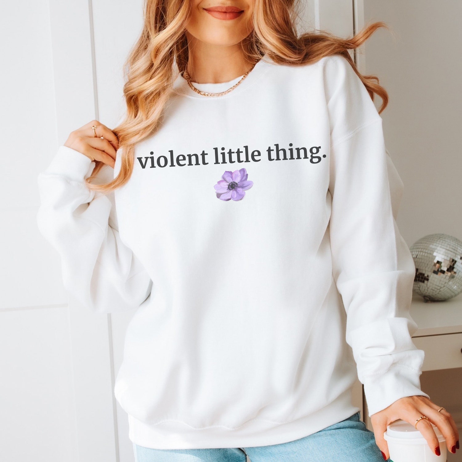 Dark Academia Violent Little Dragon Book Reading Fandom Birthday Christmas Sweatshirt image 8