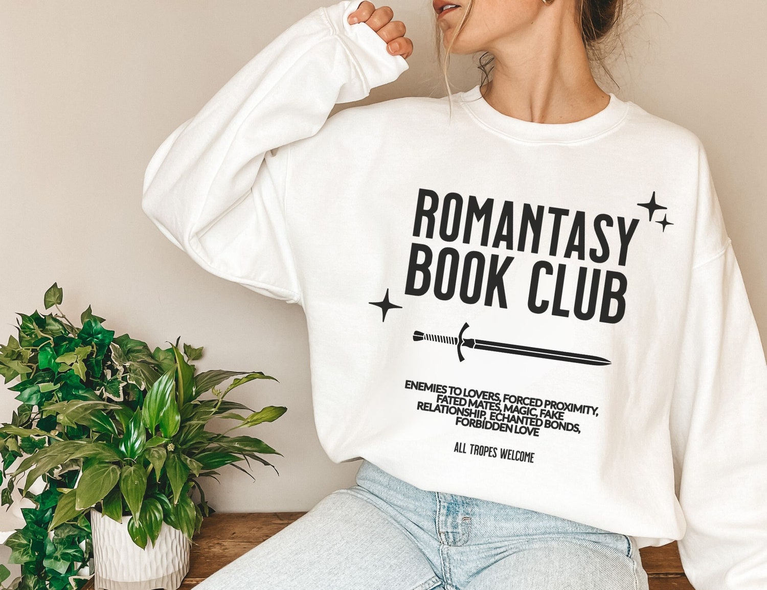 Romantasy Book Club Reader Lover Sword Smut Lover Dark Romance Sweatshirt image 1