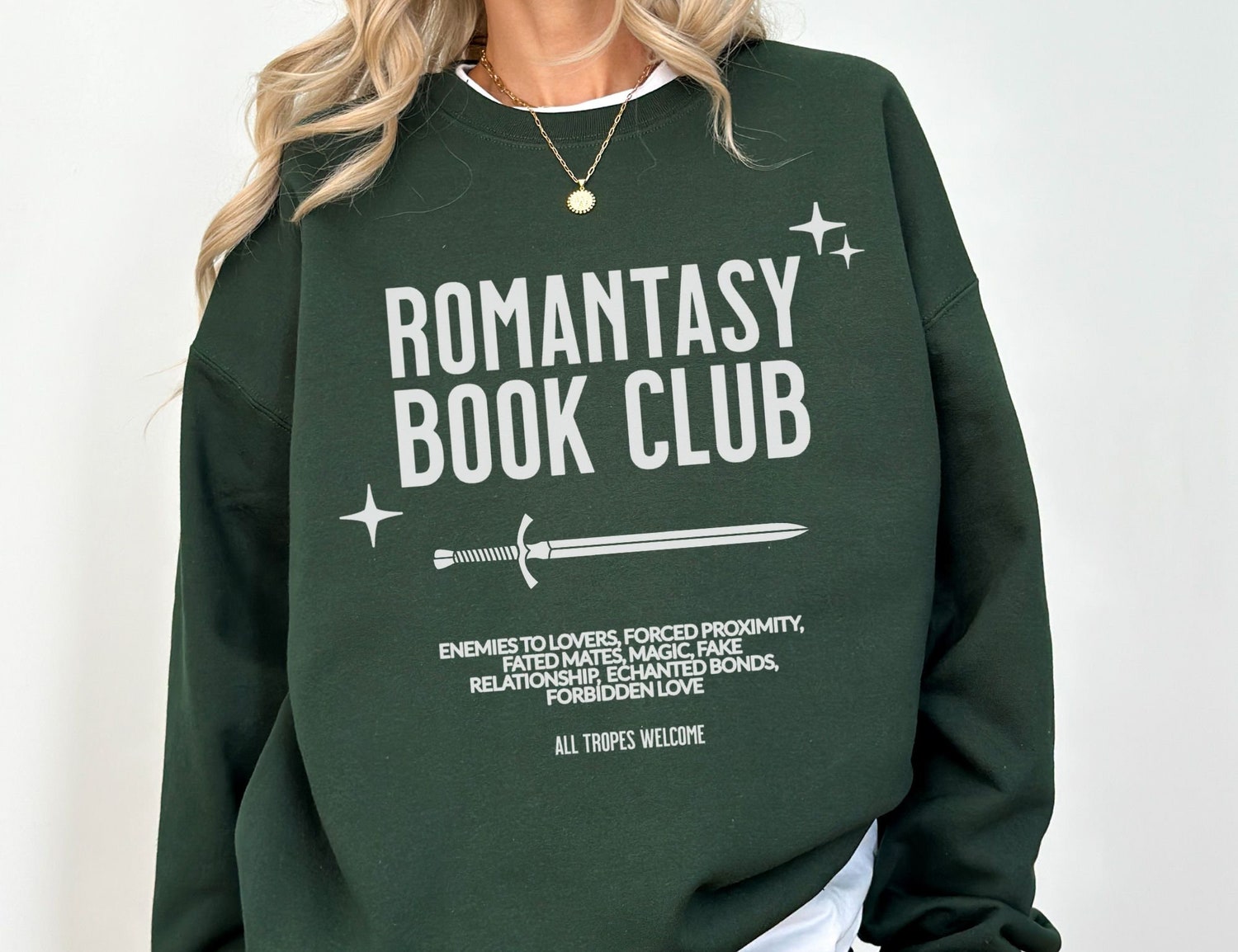 Romantasy Book Club Reader Lover Sword Smut Lover Dark Romance Sweatshirt image 2