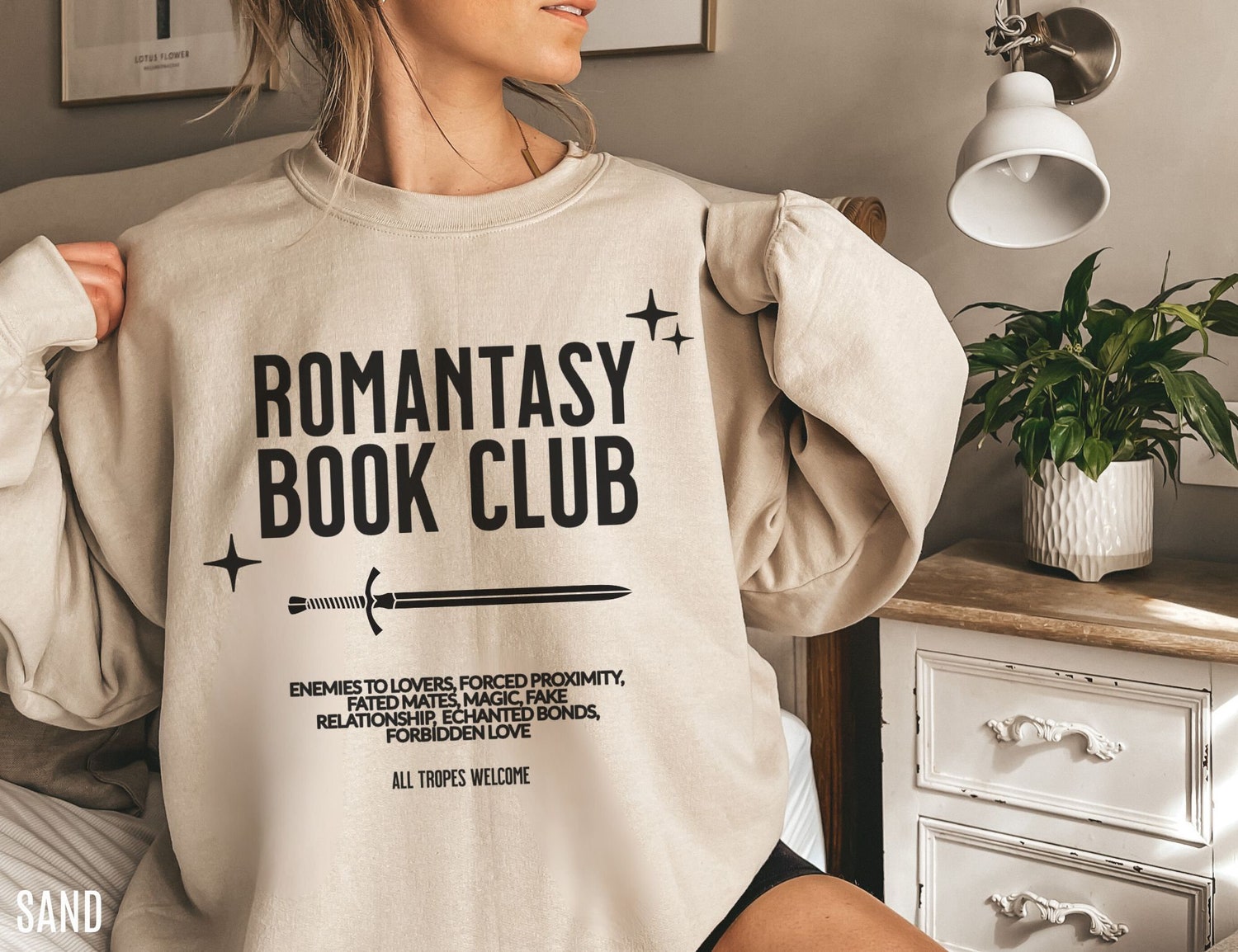 Romantasy Book Club Reader Lover Sword Smut Lover Dark Romance Sweatshirt image 5