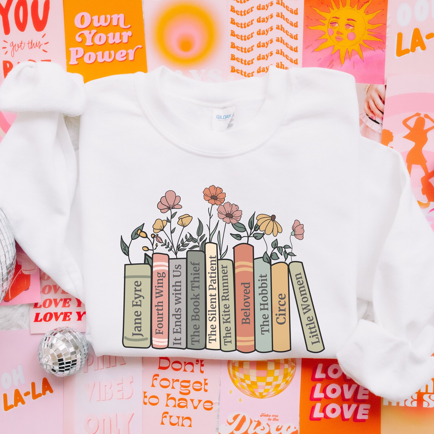 Bookshelf Custom Birthday Christmas Book Club Reading Fandom Librarian Sweatshirt image 3