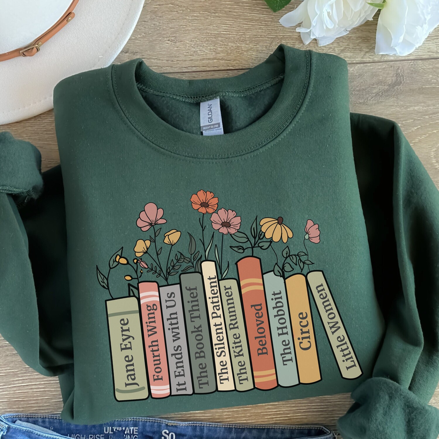 Bookshelf Custom Birthday Christmas Book Club Reading Fandom Librarian Sweatshirt image 1