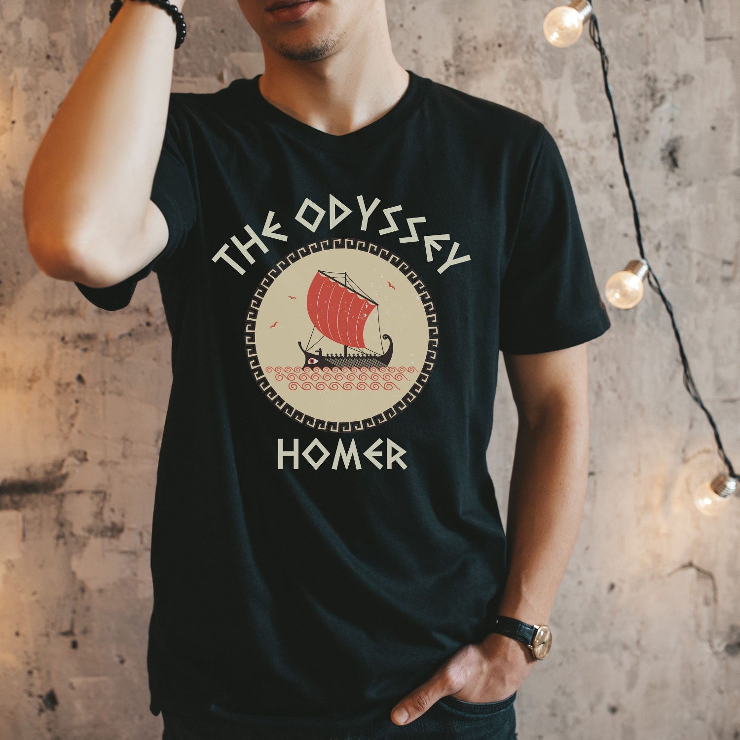 Dark Academia The Odyssey Greek Poem Homer Ancient Literature Bookish Bibliophile Shirt image 1