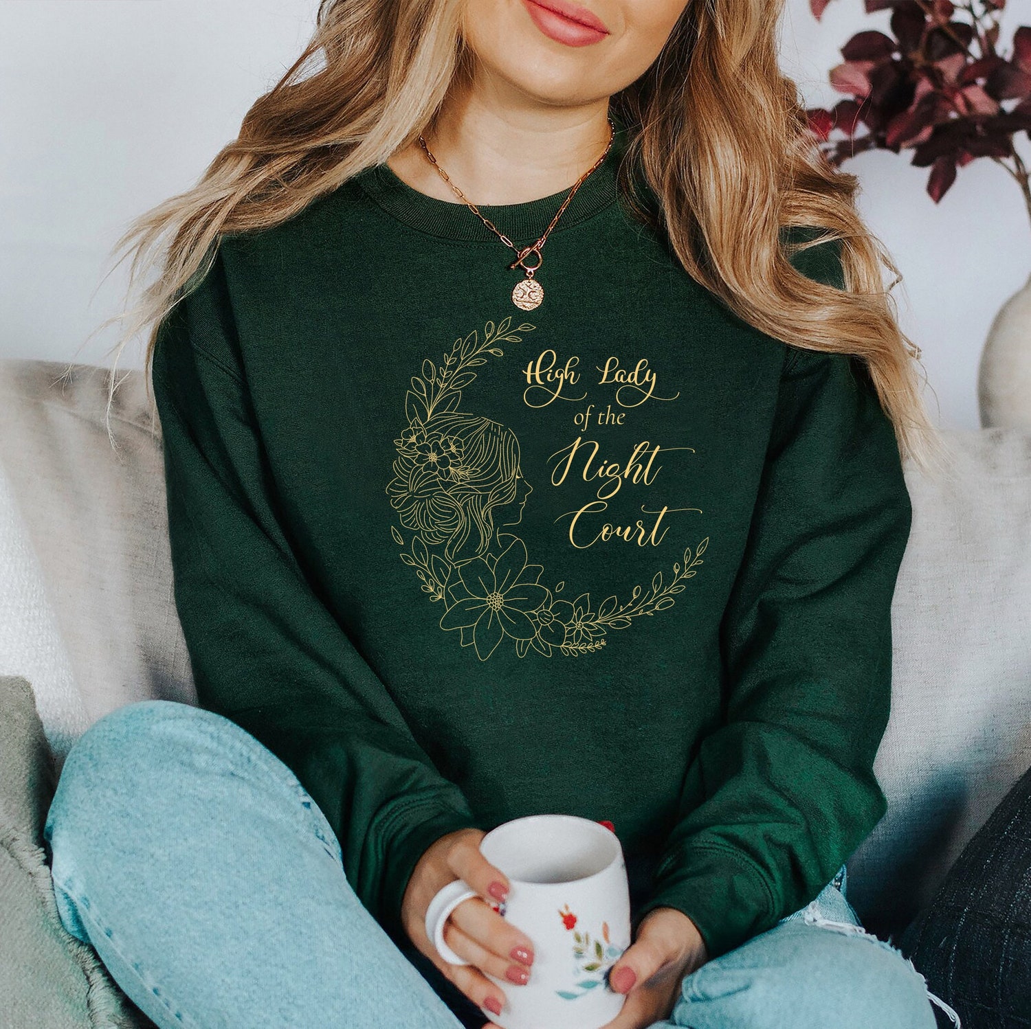 Acotar Velaris High Lady Of The Night Court Bookish Fandom Romance Sweatshirt image 4