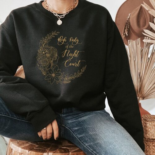 Acotar Velaris High Lady Of The Night Court Bookish Fandom Romance Sweatshirt image 0