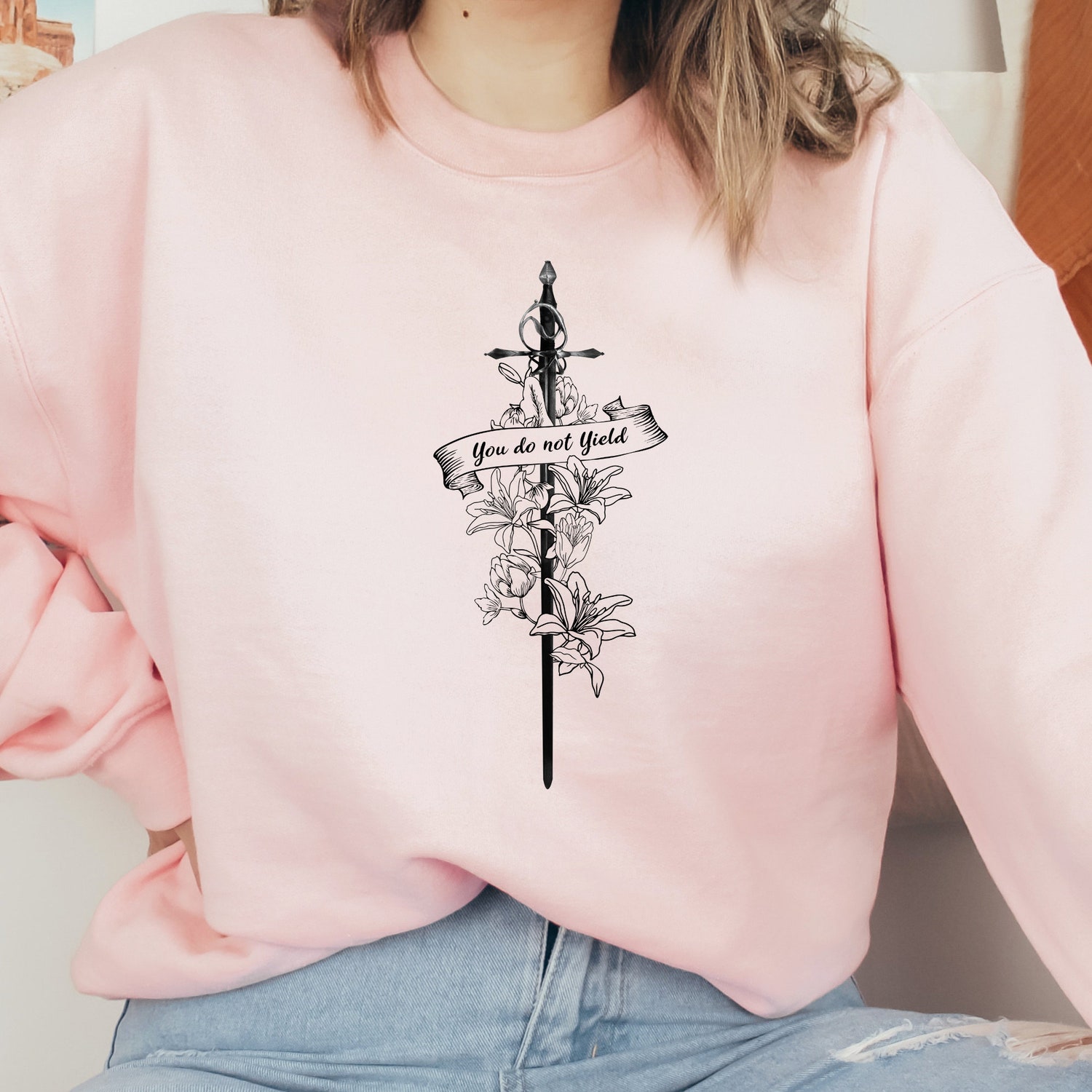 Velaris Acotar You Do Not Yield Bookish SJM A Court Of Thorns And Roses Sweatshirt image 1