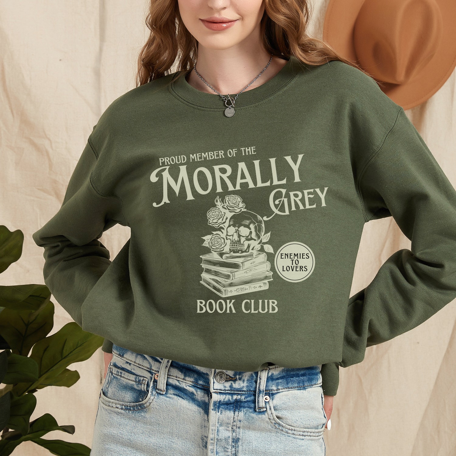 Proud Member Of Morally Grey Book Club Reading Enemies To Lovers Literary Sweatshirt image 7