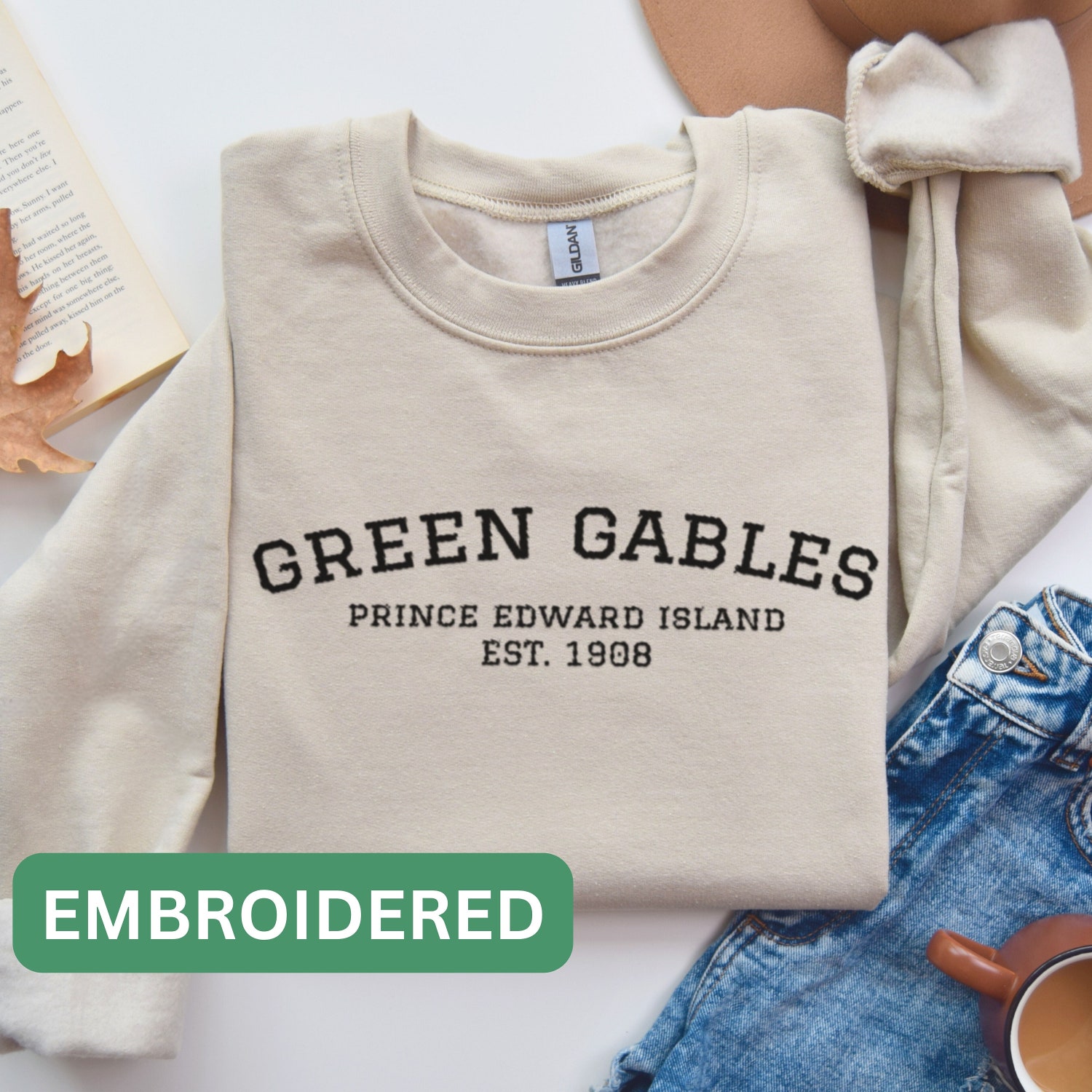 Green Gables Fandom Prince Edward Island Birthday Christmas Book Sweatshirt image 1