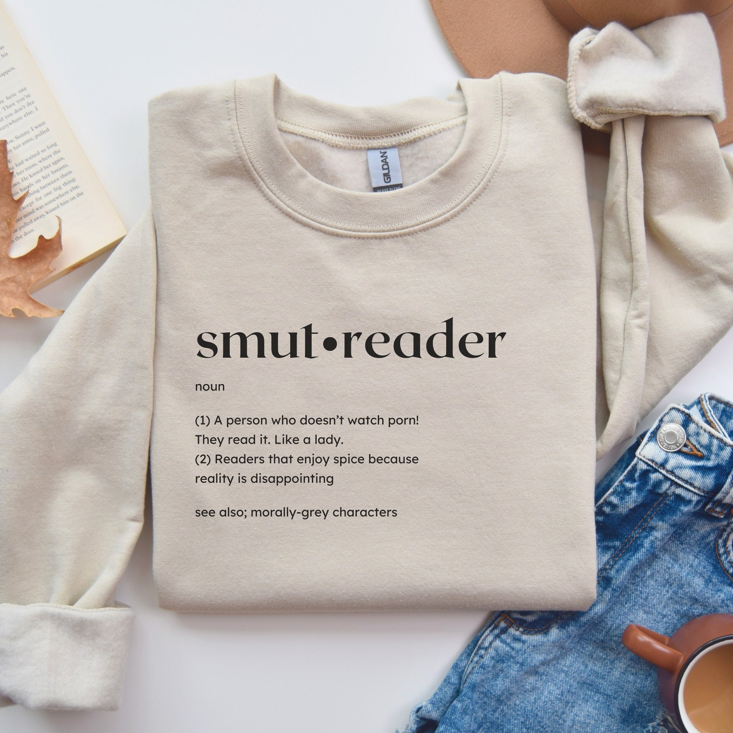 Smut Reader Funny Bookish Romance Lover Literature Christmas Birthday Present Sweatshirt image 8