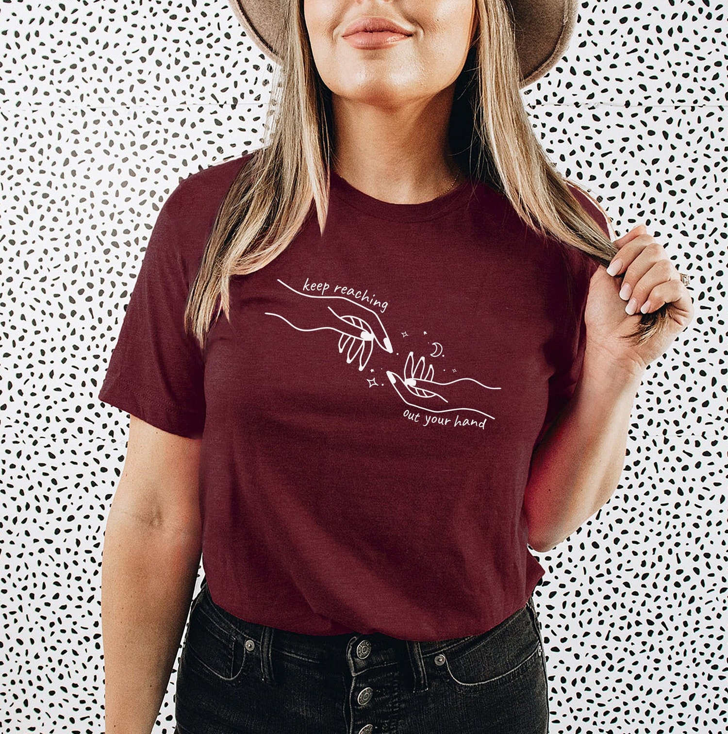 SJM Keep Reaching Out Your Hand Bookish ACOSF ACOTAR Fantasy Fiction Bookish Shirt image 2