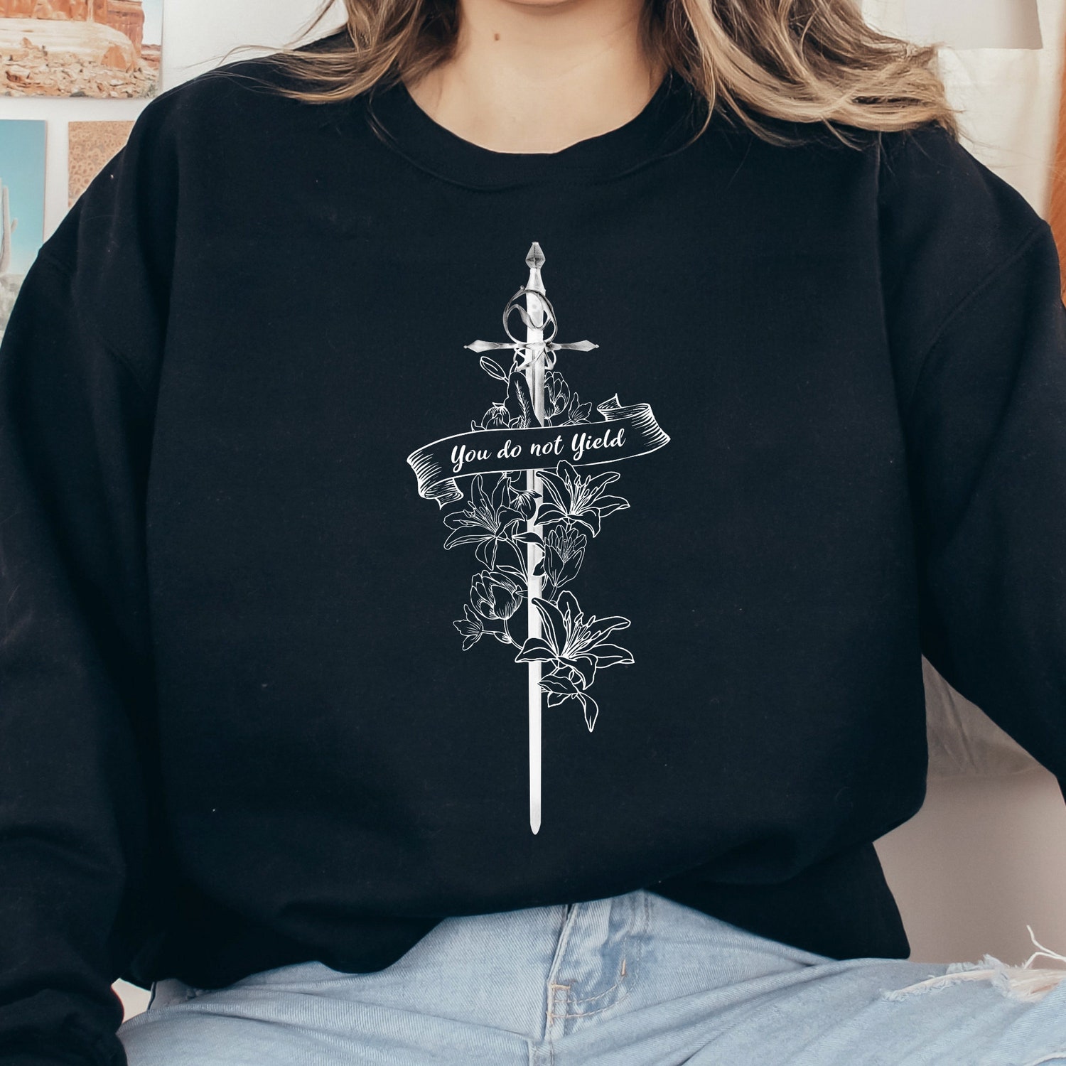 Velaris Acotar You Do Not Yield Bookish SJM A Court Of Thorns And Roses Sweatshirt image 3