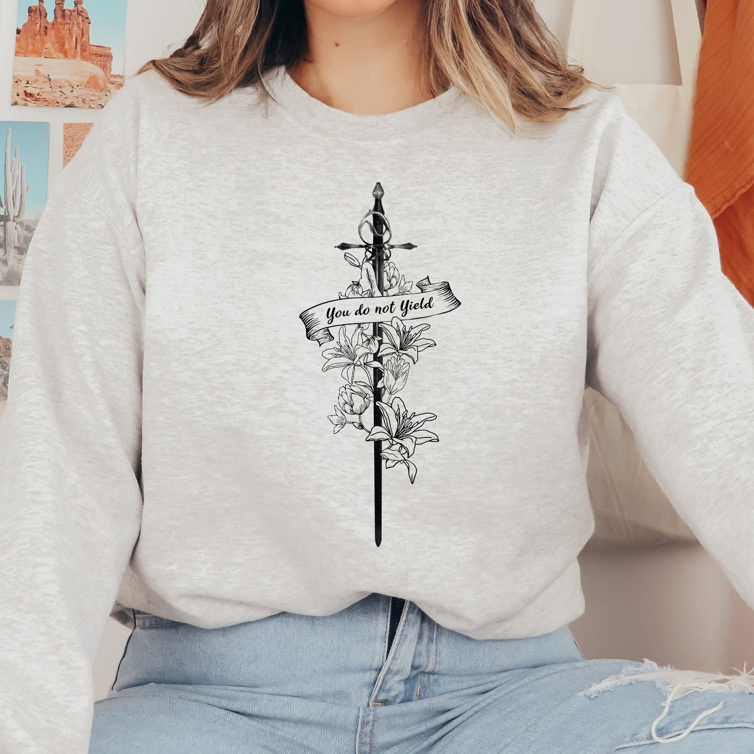 Velaris Acotar You Do Not Yield Bookish SJM A Court Of Thorns And Roses Sweatshirt image 4