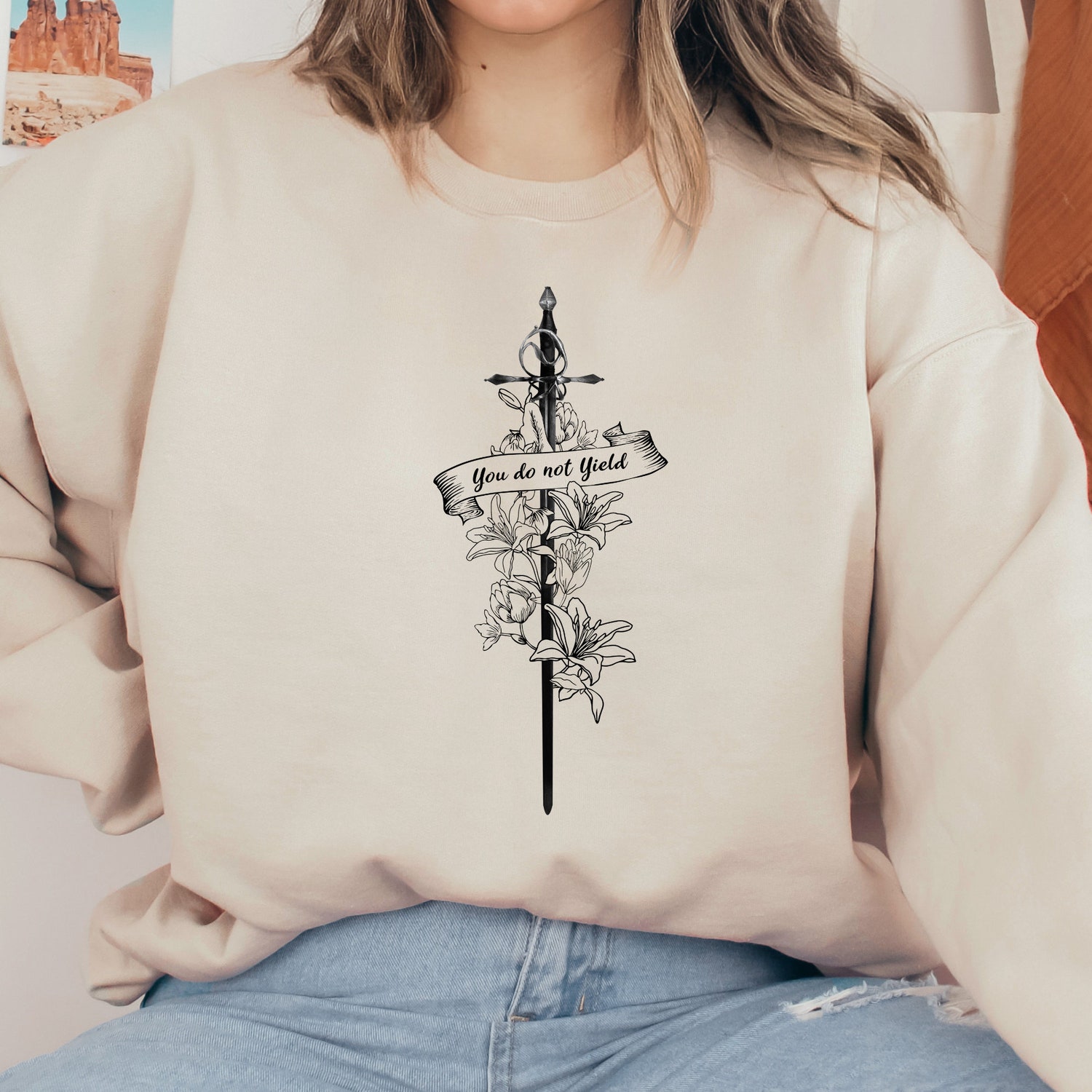 Velaris Acotar You Do Not Yield Bookish SJM A Court Of Thorns And Roses Sweatshirt image 5