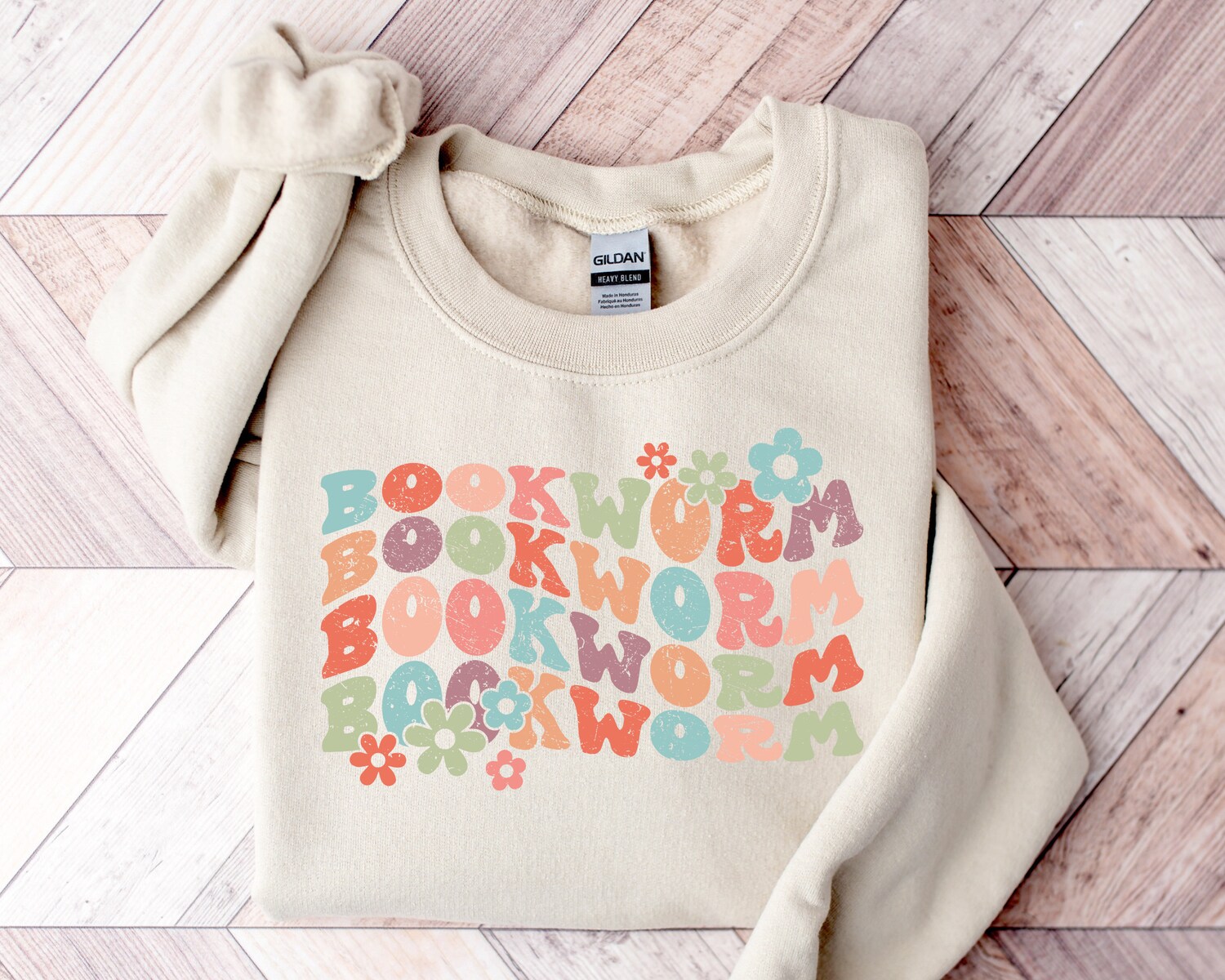 Bookworm Flowers Lover Teachers Librarian Teacher Bookish Back To School Sweatshirt image 1