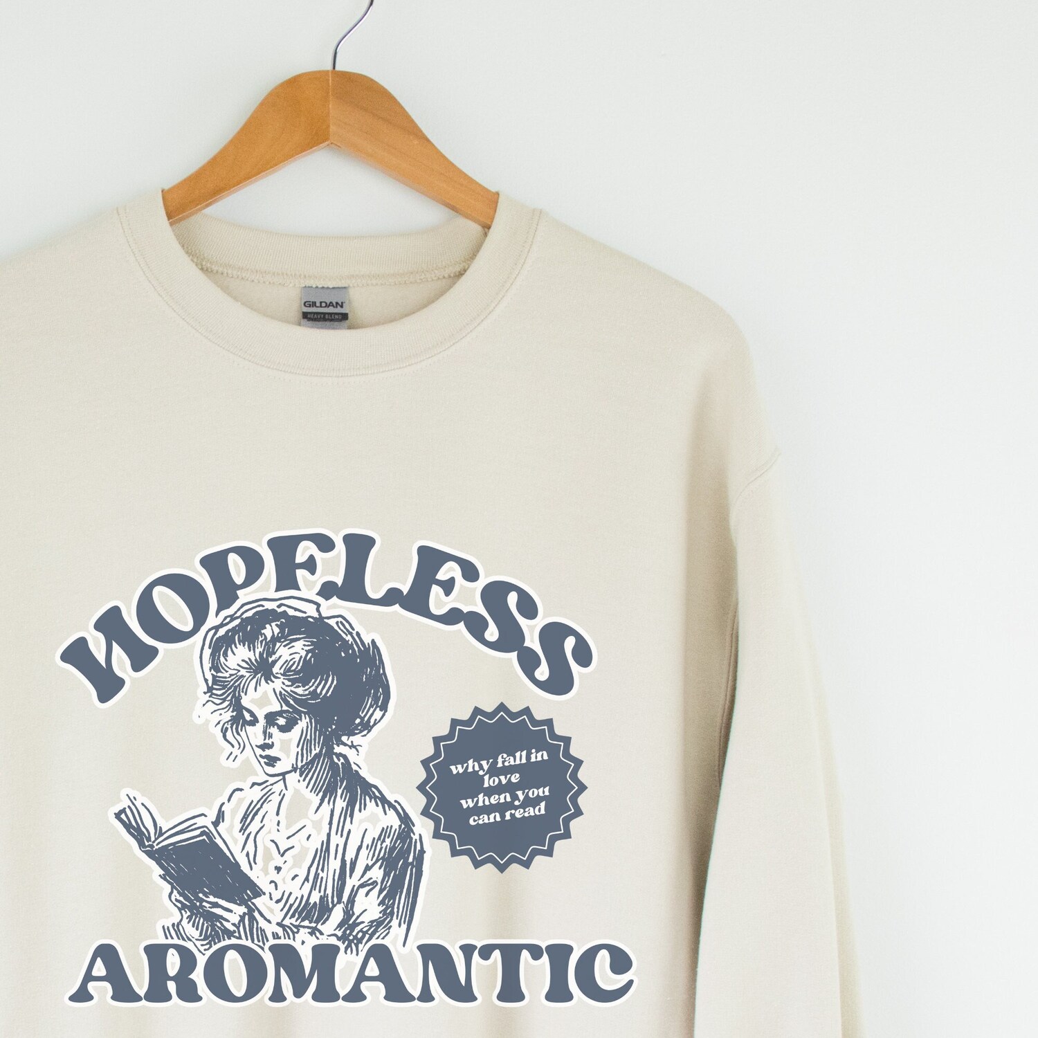 AROACE Hopeless Aromantic Bookish Asexual Pride LGBTQ Lovers Sweatshirt image 1