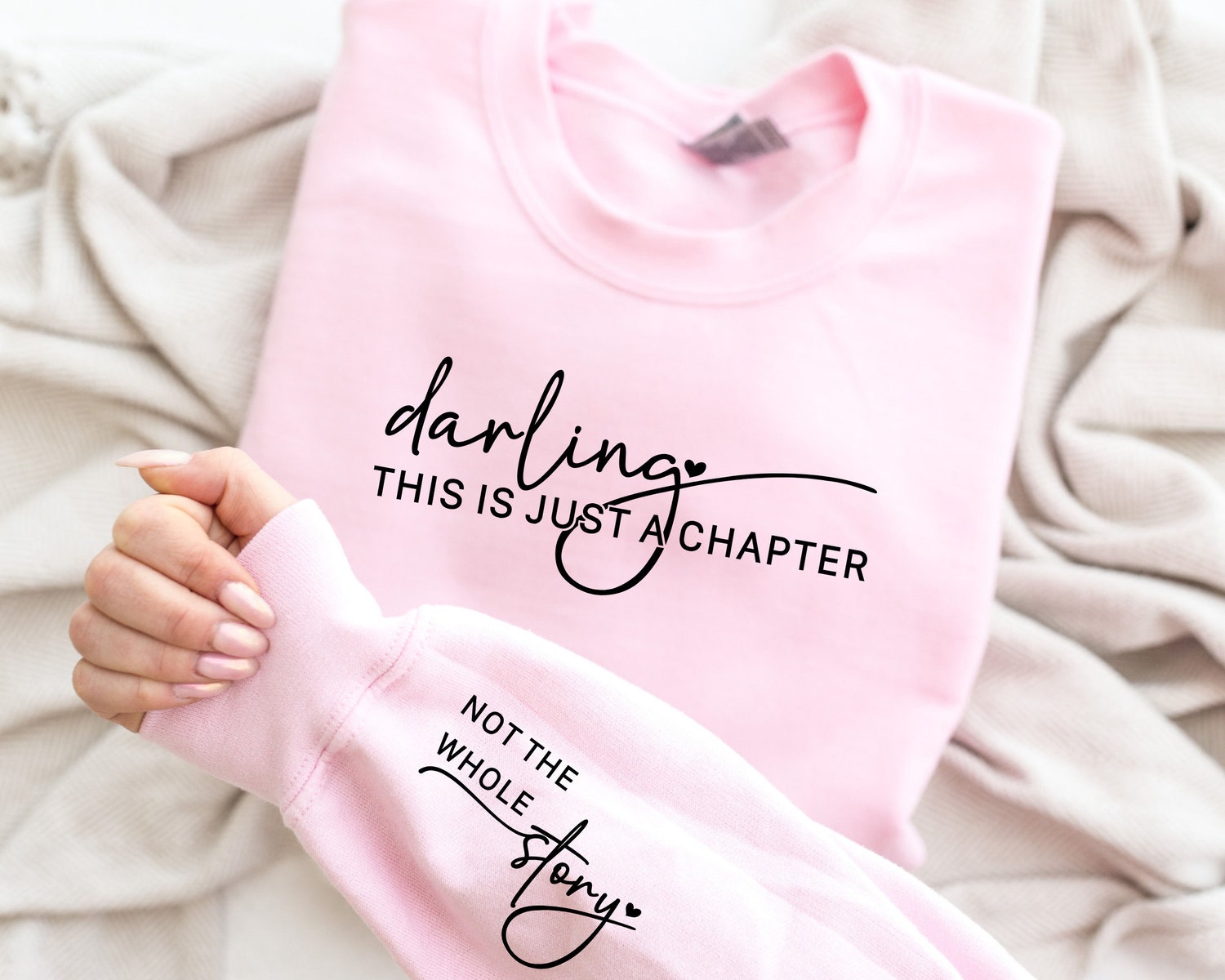 This Is Just A Chapter Not The Whole Story Positive Book Lover Mental Health Sweatshirt image 2