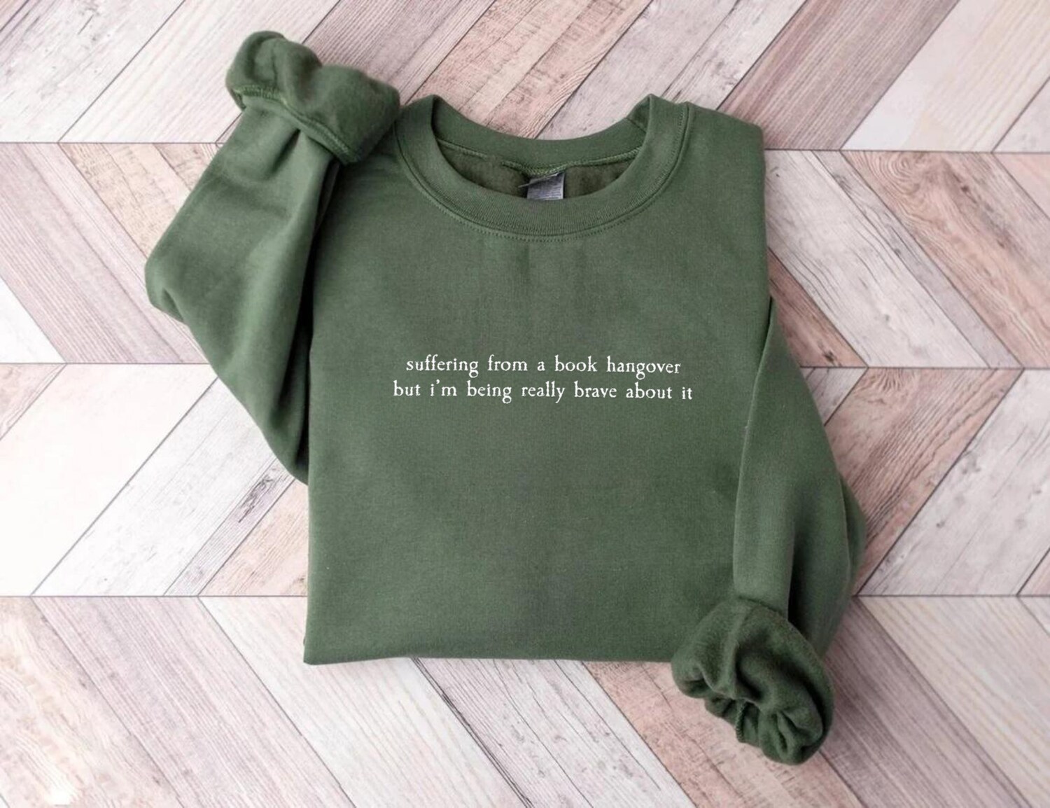 Suffering From A Book Hangover But I'm Being Really Brave Lover Reading Funny Sweatshirt image 5