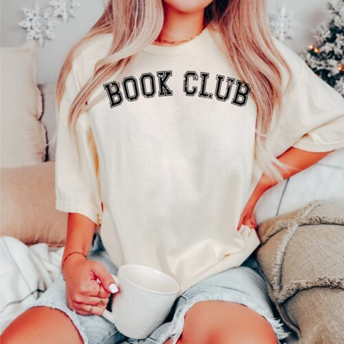 Book Club Lover Novel Reading Women Teacher Birthday Cute Librarian Sweatshirt image 0