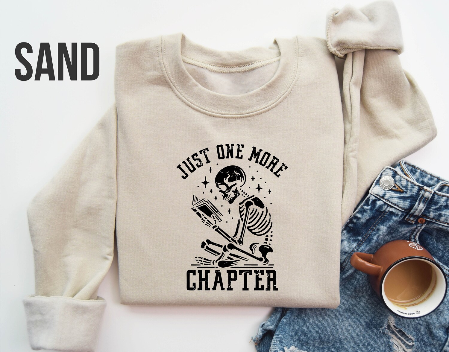 Just One More Chapter Book Lovers Reading Teacher Book Club Sweatshirt image 4